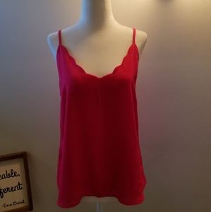 Bright pink tank top